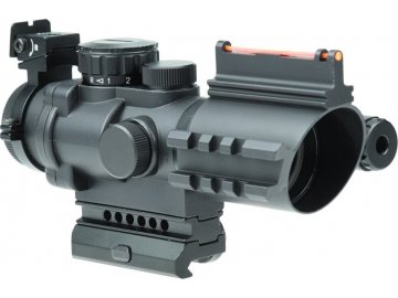 BAS / obecný dodavatel Puškohled 4x32 s přísvitem a laserem - černý, A.C.M. 01