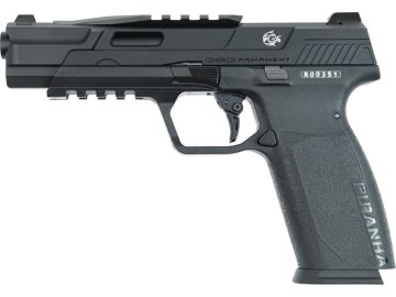 GIG Airsoftová pistole GTP9 Piranha TR - černá, kovový závěr, GBB, G&G 01