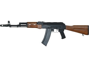 ICS Airsoftová zbraň MAR FN - černá, ocelová, dřevo, ICS 01