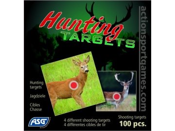 Náhradní Hunting terče pro ASG terč plastový plochý a průstřelový - 100ks, ASG