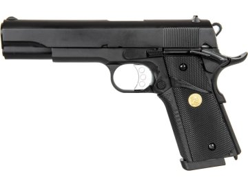 DBY Airsoftová pistole 738 (M1911) - černá, kovový závěr, GBB, DBoys/Double Bell 01