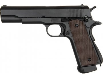 Airsoftová pistole 823 (M1911) - černá, kovový závěr, GBB, CO2, DBoys/Double Bell