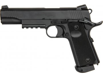 Airsoftová pistole 839 (M1911) - černá, kovový závěr, GBB, CO2, DBoys/Double Bell