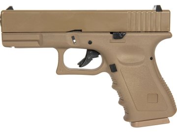 EIC Airsoftová pistole EC-1301 - písková TAN, kovový závěr, GBB, East & Crane 01