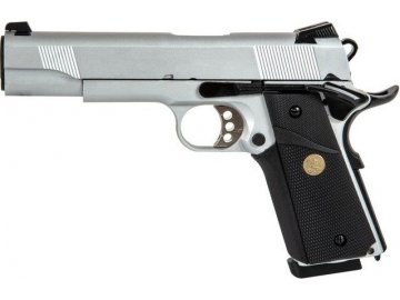 Airsoftová pistole M1911 (728Y) - stříbrná, GBB, DBoys/Double Bell