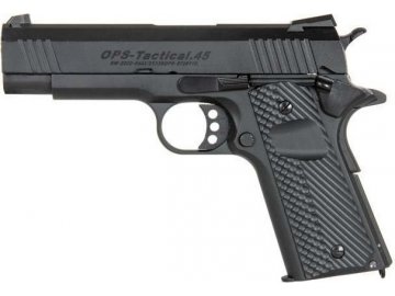 Airsoftová pistole M1911 OPS-Tactical.45 (3330) - černá, kovový závěr, GBB, Golden Eagle