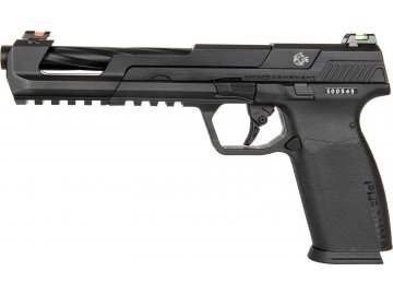 Airsoftová pistole Piranha SL - černá, kovový závěr, GBB, G&G