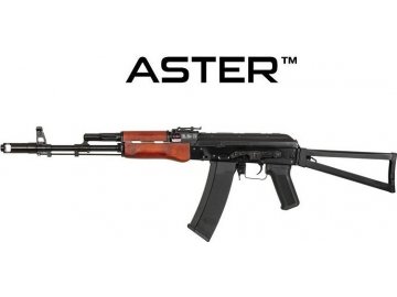 Airsoftová zbraň SA-J04 EDGE 2.0™ ASTER V3 - černá, ocelová, pravé dřevo, Specna Arms, SA-J04