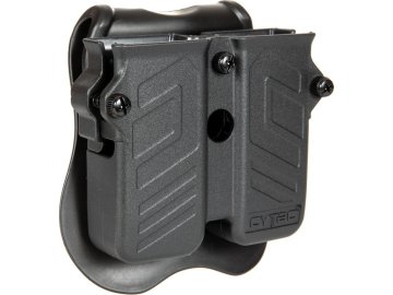 CYT Dvojitá opasková pistolová sumka - černá, Cytac 01