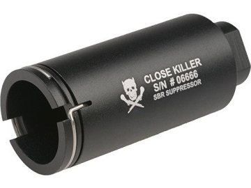 Elm Flash Hider Close Killer Gas Concentrating - černý, 14x1 levotočivý, Element 01
