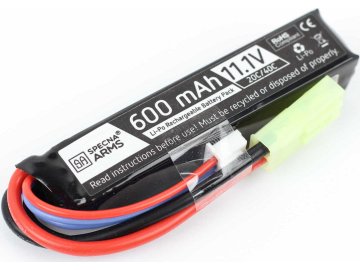 SPE Li-Pol akumulátor Specna Arms 11,1V 600mAh 20/40C pro PDW - Tamiya mini 01