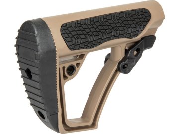 DBY Polymerová výsuvná pažba HM0374 pro M4 - písková TAN, DBoys/Double Bell 01