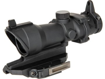 JJA Puškohled stylu ACOG 4x32 s Killflash a QD V2 montáží - černý, JJ Airsoft 01