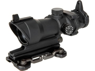 JJA Puškohled stylu ACOG 4x32 s Lighting a QD montáží - černý, JJ Airsoft 01