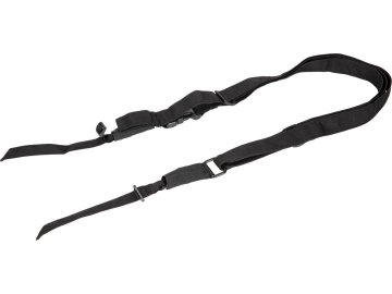 SPE Tříbodový taktický popruh II - černý, Specna Arms 01