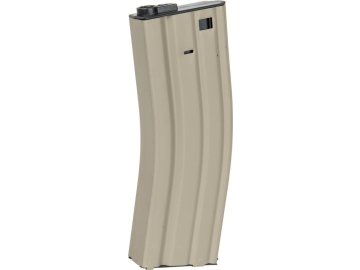 ICS Zásobník pro M4 - pískový TAN, kovový, tlačný, 120bb, ICS 01