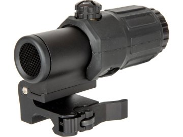 JJA Zvětšovací Magnifier 3x s Kill Flash - černý, JJ Airsoft 01