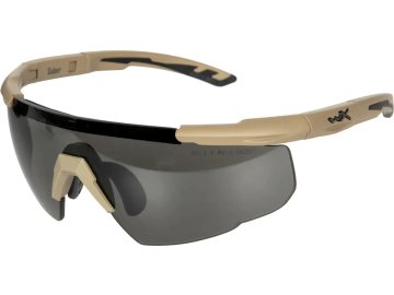 WIL Ochranné brýle SABER Advanced TAN - čiré, tmavé, bronzové, černý rám, WileyX 01