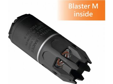 Nasvětlovací tlumič Raider s imitací výšlehu 96x32mm - černý, 14mm levotočivý, ACETECH