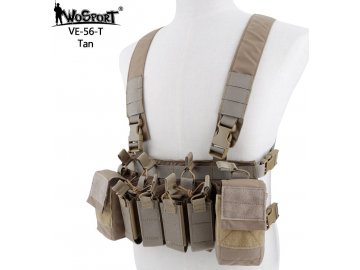 Taktický Chest rig D3CRX - pískový, Wosport