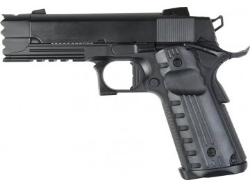 Airsoftová pistole M1911 Tactical - černá, celokov, GBB, Golden Eagle, 3316
