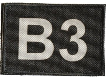 Textilní rozlišovací nášivka B3 - černá, A.C.M.