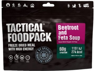 Dehydrované jídlo feta polévka s červenou řepou, Tactical Foodpack