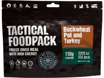 Dehydrované jídlo krůtí maso s pohankou, Tactical Foodpack