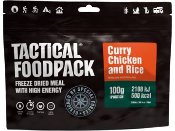 Dehydrované jídlo kuře na kari s rýží, Tactical Foodpack
