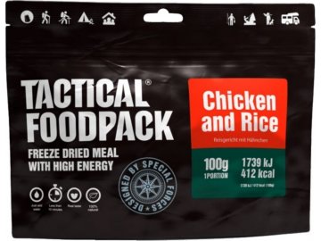 Dehydrované jídlo rýže s kuřecím masem, Tactical Foodpack