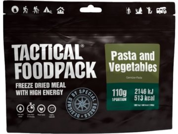 Dehydrované jídlo těstoviny se zeleninou, Tactical Foodpack