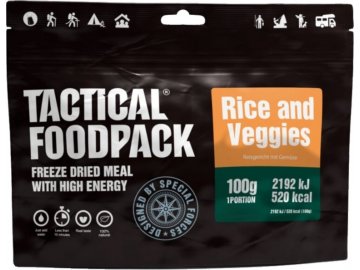 Dehydrované jídlo zelenina s rýží, Tactical Foodpack