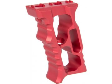CNC Hliníková vertikální rukojeť TD Minivert na M-LOK/KeyMod - červená, JJ Airsoft
