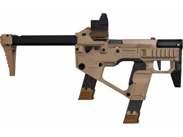 Airsoft set PDW P320 pro WE F17/F18 - pískový, SRU