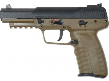 Airsoftová pistole FN Five-seveN - FDE, až 350fps, GBB, CyberGun