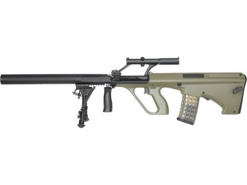 Airsoftová zbraň AUG TB Sniper - olivová OD, dvojnožka, Snow Wolf, SW-020-AMOD