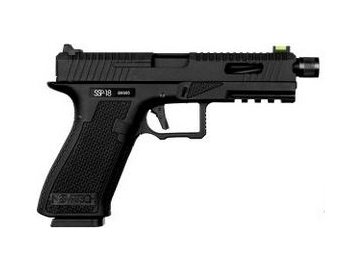Airsoftová pistole SSP18 - černá, kovový závěr, CO2, GBB, Novritsch
