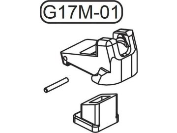 Ústí pro zásobníky GHK Glock 17 s těsněním - díl číslo G17M-01, GHK