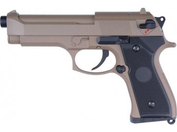Airsoftová pistole AEP M92F - písková TAN, bez akumulátoru, CYMA, CM.126