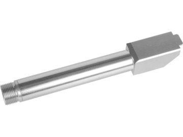 NBA Kovová vnější hlaveň se závitem na tlumič pro pistole Umarex Glock 17 - stříbrná, Nineball 01