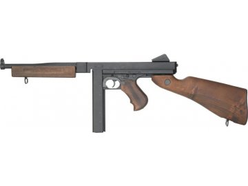 Airsoftová zbraň Thompson M1A1 - černá, celokov, dřevo, Ares/Amoeba