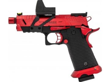Airsoftová pistole Hi-Capa 3.8 CS Vengeance včetně BDS - černá/červená, GBB, VORSK
