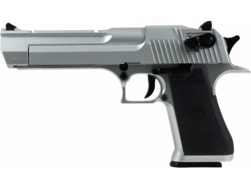 Airsoftová pistole Desert Eagle .50AE - stříbrná, GBB, CO2, CyberGun
