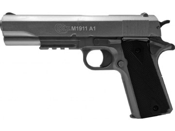 Airsoftová pistole Colt 1911 - stříbrná, ABS, CyberGun