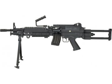 Airsoftový kulomet M249 PARA - černý, nylonové tělo, S&T Armament