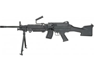 Airsoftový kulomet M249 SAW E2 - černý, nylonové tělo, S&T Armament