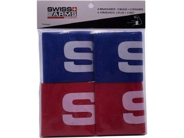 Set rozlišovacích pásek na rameno - červená/modrá, Swiss Arms