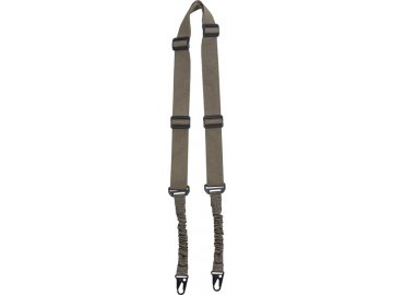 Mil-Tec Dvoubodový popruh Bungee MT - zelený, Mil-Tec 01