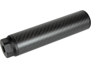 Tlumič Carbon dlouhý 40x175mm - černý, 14 mm levotočivý, SilverBack Airsoft