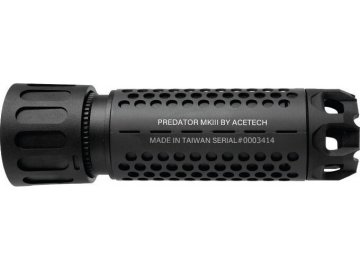 Nasvětlovací tlumič Predator MKIII (Blaster MS) s imitací výšlehu a kompenzátorem - černý, 14mm -, ACETECH